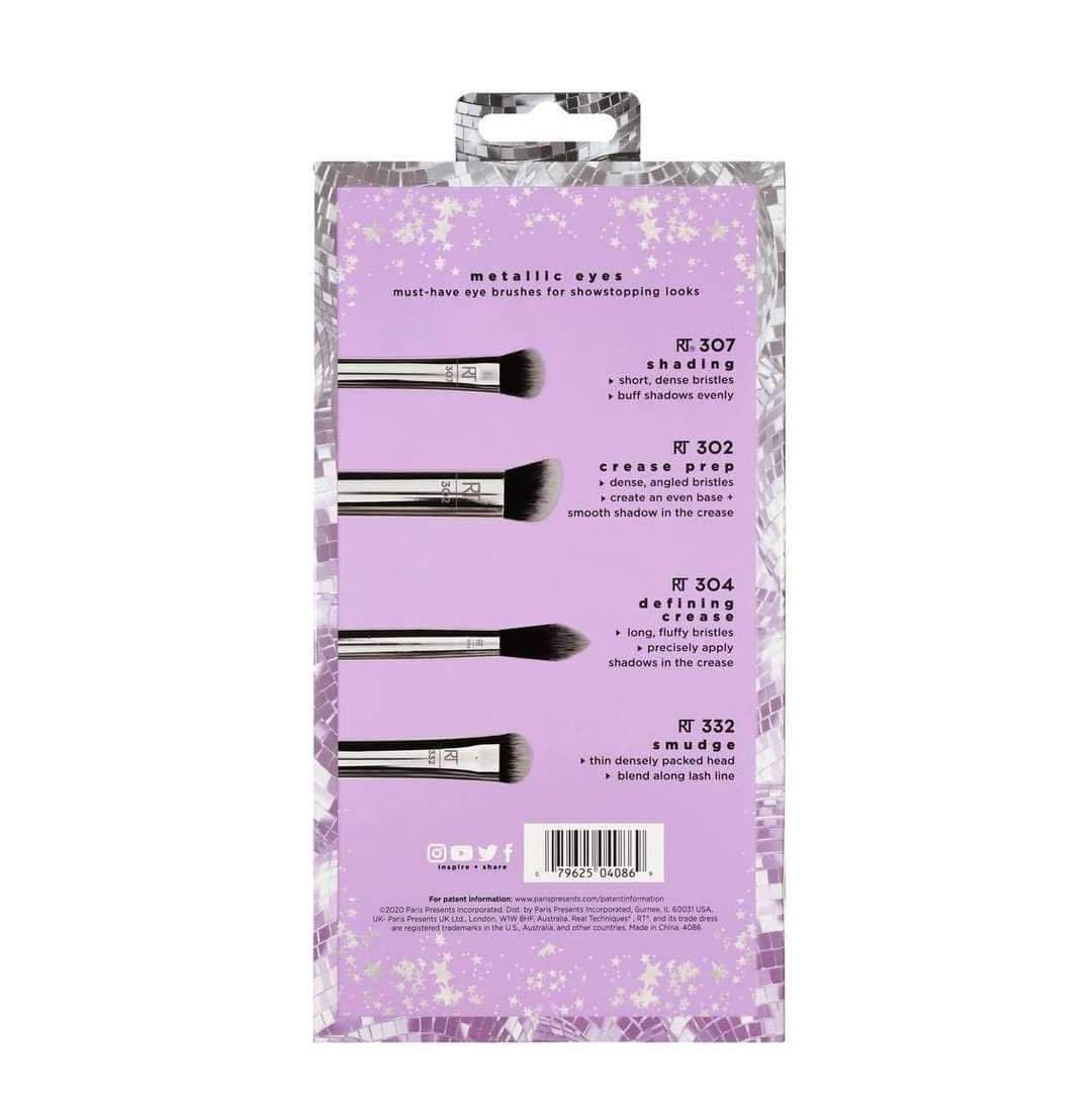 Real Techniques Metallic Eyes Brush Set 4pcs