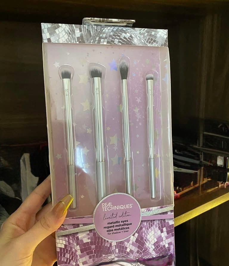 Real Techniques Metallic Eyes Brush Set 4pcs