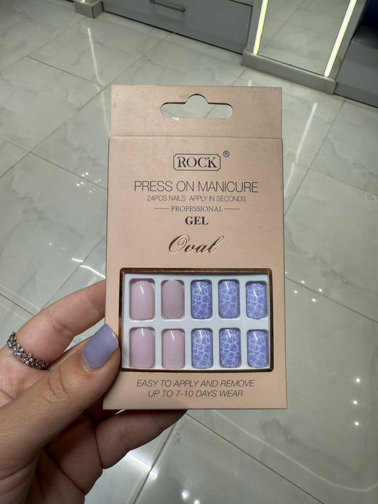 Rock Press On Nails 24pcs
