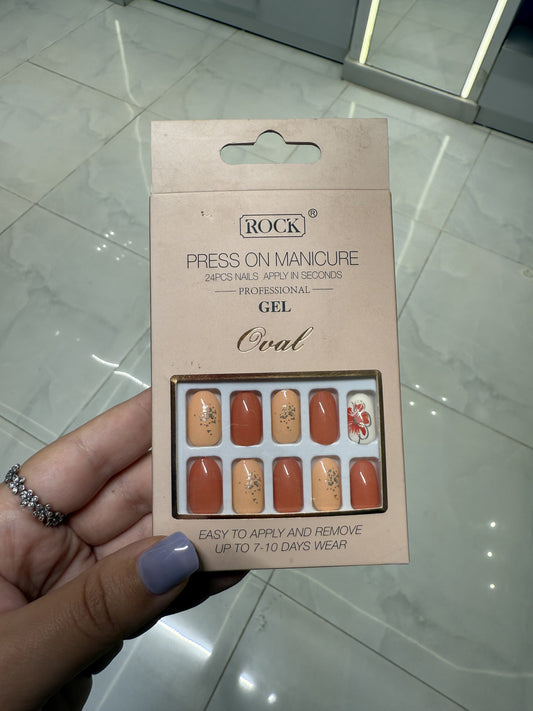 Rock Press On Nails 24pcs