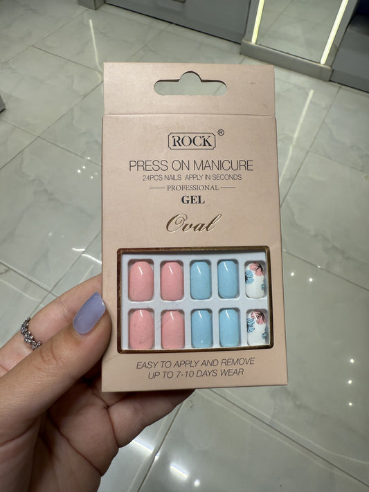 Rock Press On Nails 24pcs